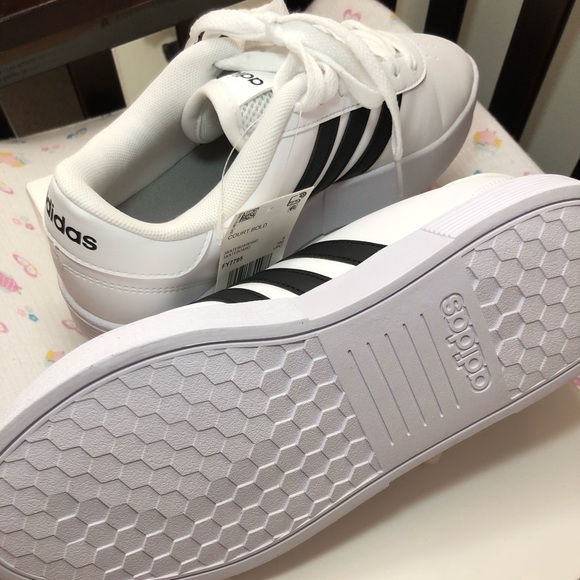 New Womens Adidas Court Bold Thick Sole Sneakers 7.5 - Picture 8 of 10